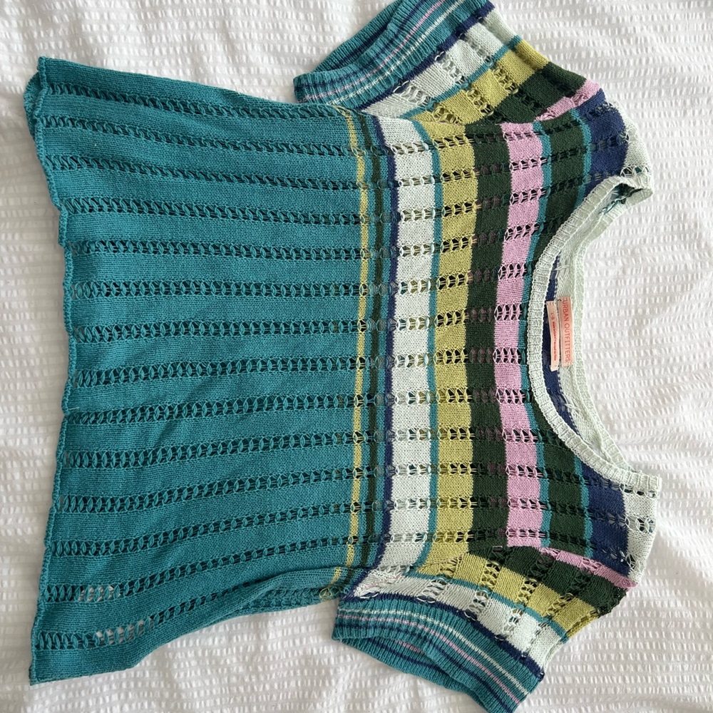 Colorful Striped Knit Top